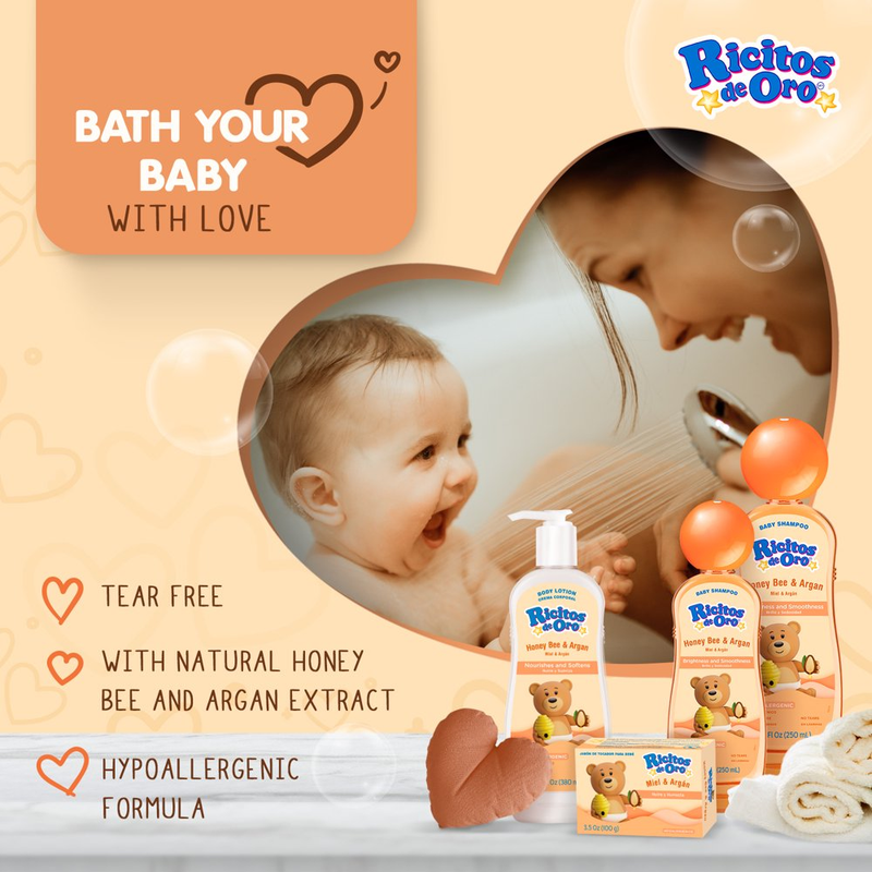 Ricitos De Oro Honey Bee Nourishing Baby Daily Shampoo 13.5 Fl Oz