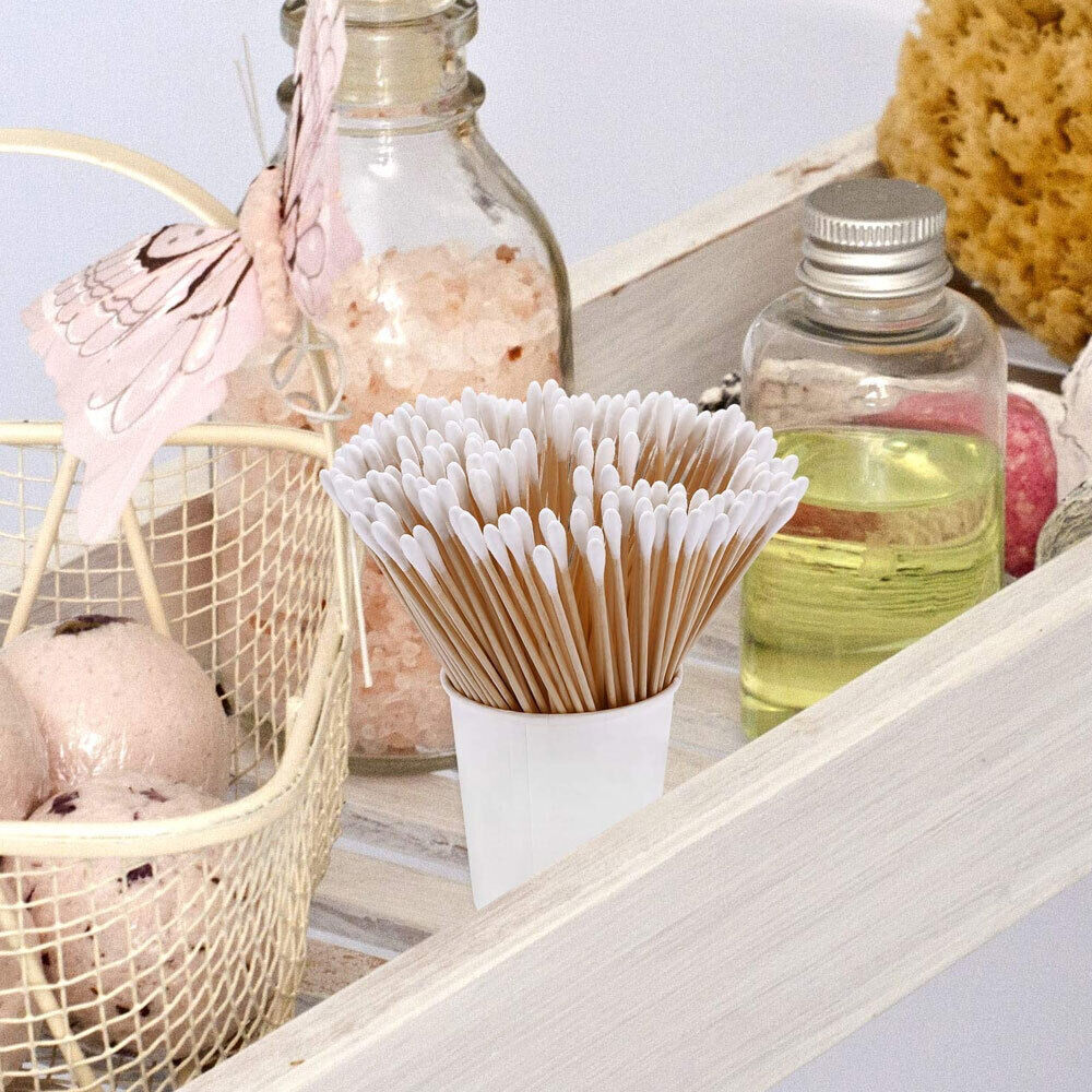 6" Long Wooden Handle Q-tips Cotton Swabs Swab Cleaning Applicators Wholesale