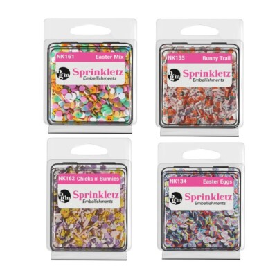 Buttons Galore Sprinkletz Tiny Polymer Clay Embellishments For Crafts - EASTER