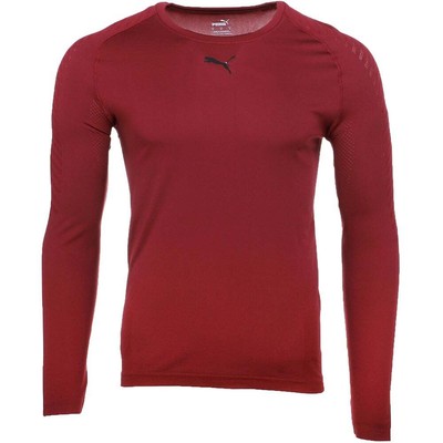 

Puma Formknit Бесшовный логотип с круглым вырезом с длинным рукавом тренировочная спортивная футболка мужская, Burgundy, Puma Formknit Seamless Logo Crew Neck Long Sleeve Training Athlet
