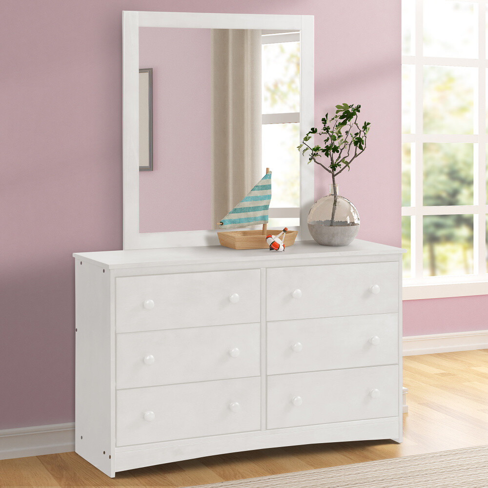 Desk Vanity Dressing Make Up Table Set 6 Drawer Makeup Dresser