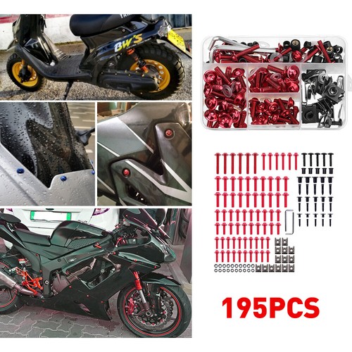 RED Complete Fairing Bolt Kit Body Screws Fit for Kawasaki