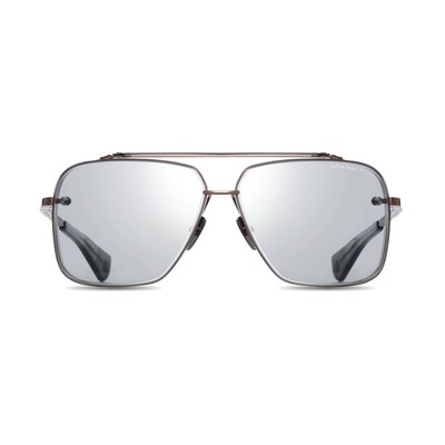 Pre-owned Dita Mach-six Dt Dts121 62-02 Rose Gold/black Rhodium Metal Sunglasses Grey Lens In Gray