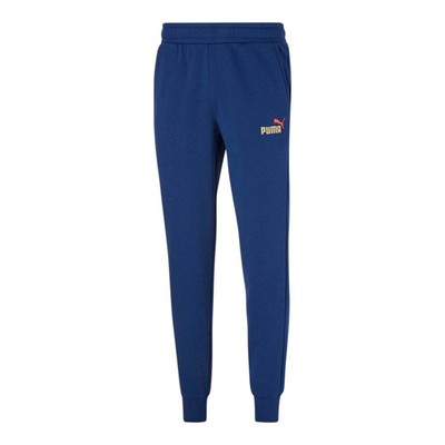 

Puma Ess+ Брюки с вышивкой логотипа Мужские синие повседневные спортивные штаны 84681016, Синий, Puma Ess+ Embroidery Logo Pants