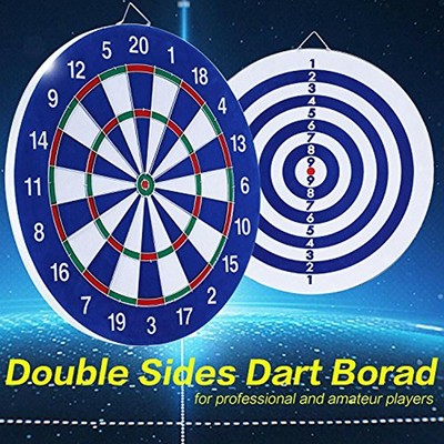 Vopa Dartboard 18 Inch Steel Soft Tip Board Set With 6 Extra Darts For Kids Bar