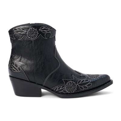 Ковбойские женские туфли с цветочной вышивкой и острым носком COCONUTS by Matisse Savanna черного цвета C