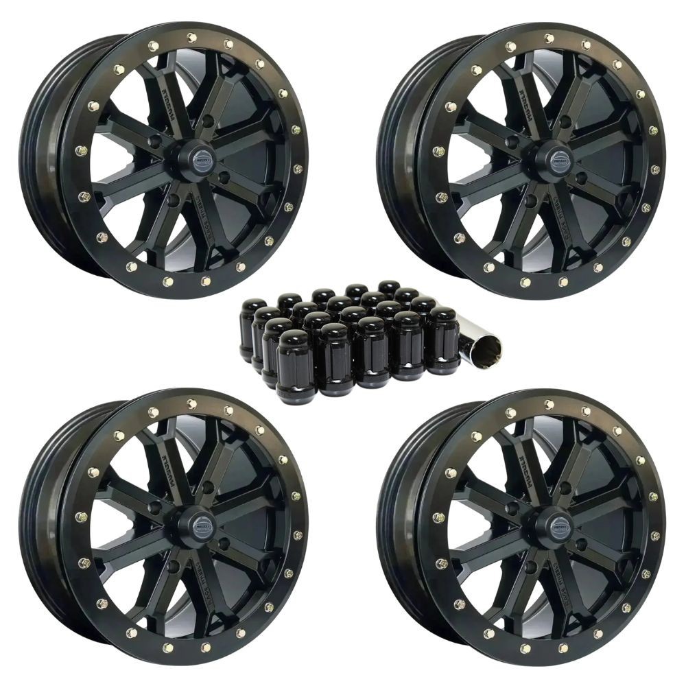 MRT 18" Spyder Cast 4x137 Beadlock Wheel - 4 Pack