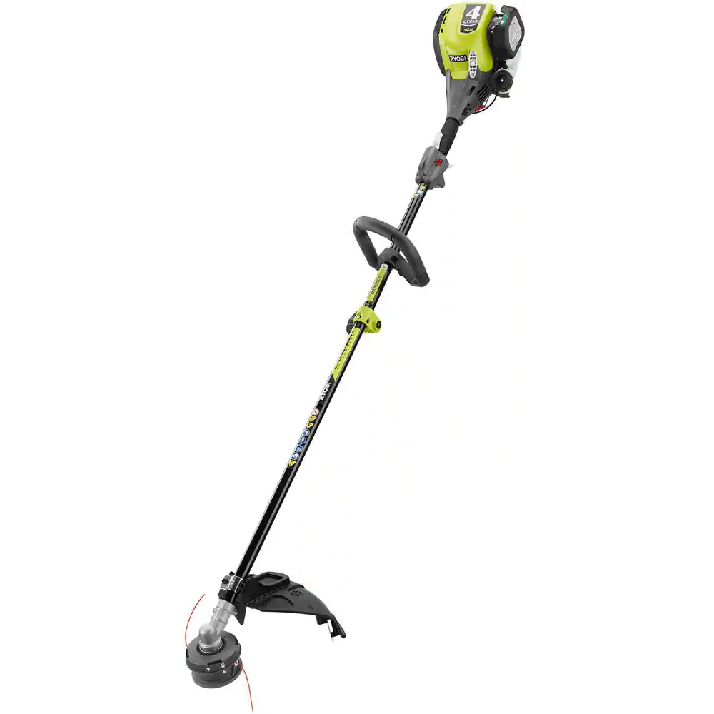 RYOBI Attachment Capable Straight Shaft Gas Trimmer Pull String 4-Cycle 30Cc