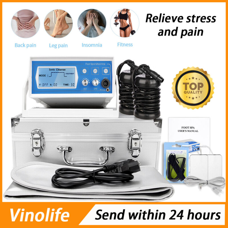 Ionic Detox Foot Spa Bath Machine Ion Cleanse for Home Use Massager Relief Pain