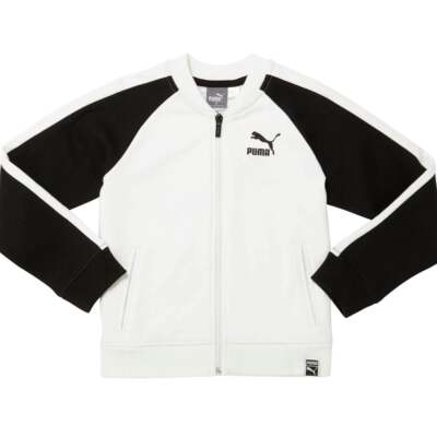 

Спортивная куртка Puma из хлопкового флиса T7, молодежная куртка для мальчиков, размер , пальто, куртки, верхняя одежда, 92, Белый, Puma Cotton Fleece T7 Track Jacket Youth