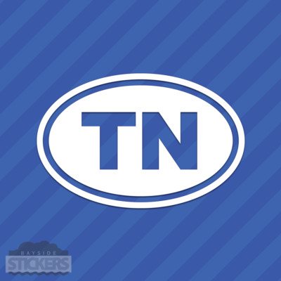 Tennessee TN Oval Vinyl Decal Sticker