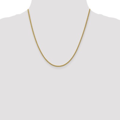 Pre-owned Superdealsforeverything Real 14kt Yellow Gold 2mm Semi-solid 3-wire Wheat Chain; 20 Inch; Lobster Clasp