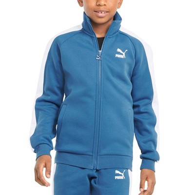 

Спортивная куртка Puma Iconic T7 Dk B для мальчиков, синяя повседневная спортивная верхняя одежда 530117-48, Синий, Puma Iconic T7 Track Jacket Dk B