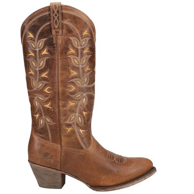 

Ariat Desert Holly Calf Round Toe Cowboy Womens Brown Casual Boots 10014100, Коричневый, Ariat Desert Holly Calf Round Toe Cowboy