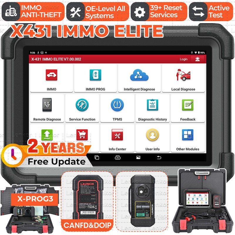Launch X431 Immo Elite X-Prog3 Outils ClÃ© Immo Programmier Codage Scanners