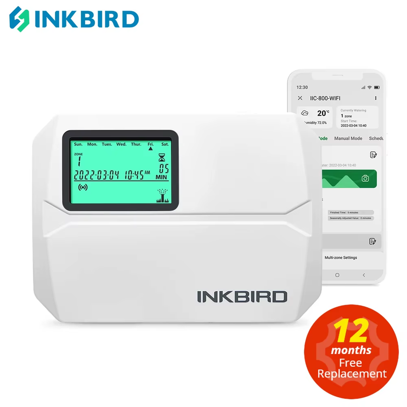 Wi-Fi Smart Sprinkler Controller Programmable 8 Zones Indoor Outdoor Irrigation