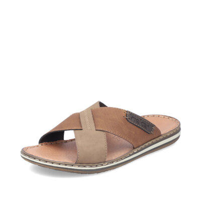 Rieker Men's Mule Sandals Shoes Brown 21088