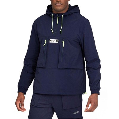 

Puma Parquet Quarter Zip Баскетбольная куртка мужская синяя повседневная спортивная верхняя одежда 5, Синий, Puma Parquet Quarter Zip Basketball Jacket