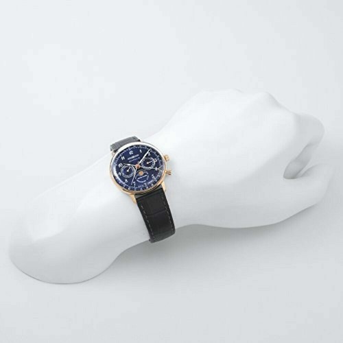 Pre-owned Zeppelin Watch Hindenburg Navy Dial 7039-3 Blue From Japan