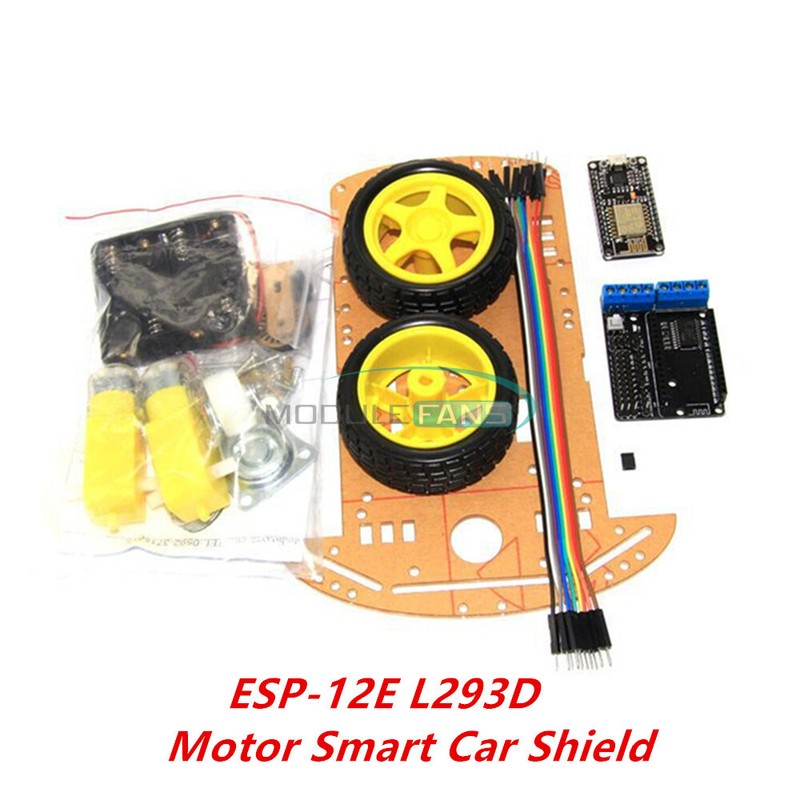 2WD Smart Car DIY Kit ESP8266 WiFi Control Lua L293D
