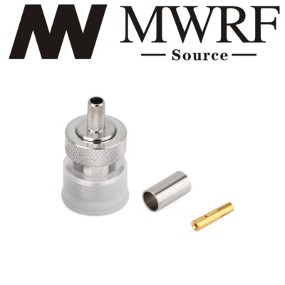 N Female Plug Crimp for RG58 RG142 RG400 LMR195 Connector; US Stock