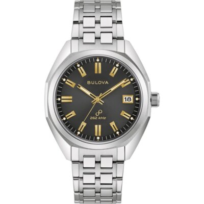 Pre-owned Bulova Silver Mens Analogue Watch Jet Star 96b415