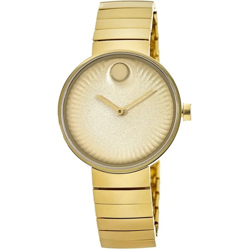 Pre-owned Movado Women's Edge 34mm Gold-tone Steel Bracelet Quartz Watch 3680014