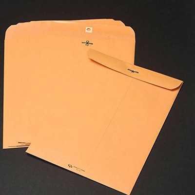 9 X 12 Clasp Envelopes With Deeply Gummed Flaps 28 Lb Brown Kraft 100 Per Box