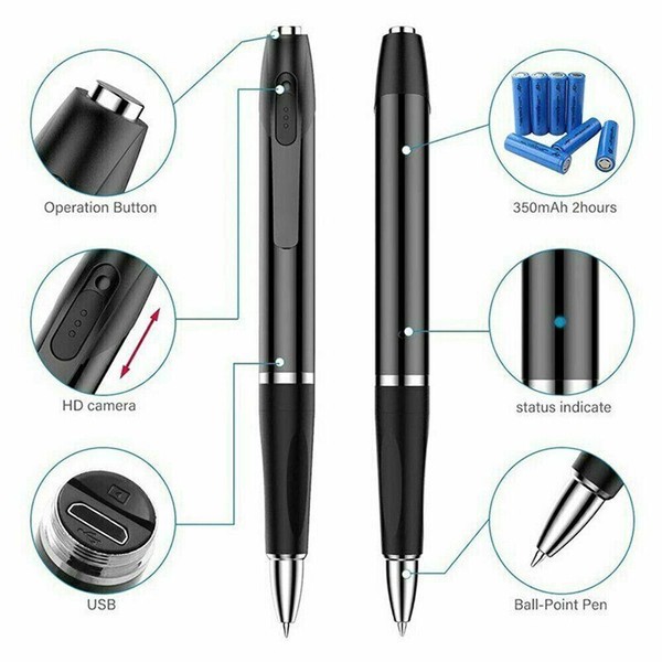Pen Camera Hidden Cam 1080P Pocket Video Recorder Security Mini Body HD DVR - Image 43