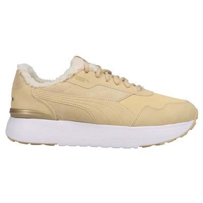 

Женские коричневые кроссовки Puma R78 Voyage Teddy Lace Up Повседневная обувь 382719-02, Коричневый, Puma R78 Voyage Teddy Lace Up