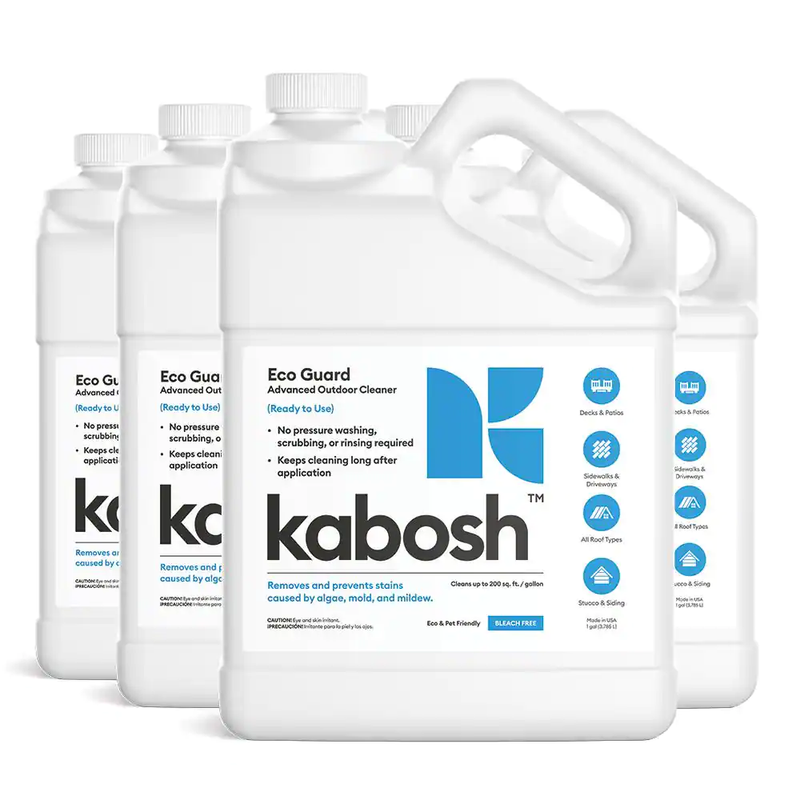 Eco Guard Kabosh Advanced Outdoor Cleaner Mold Algae Mildew 1 Gallon 4 Pack