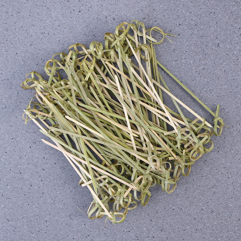 Decoration Kitchen /& Bar Bamboo Knot Skewers Fruit Forks Stick Cocktail Picks