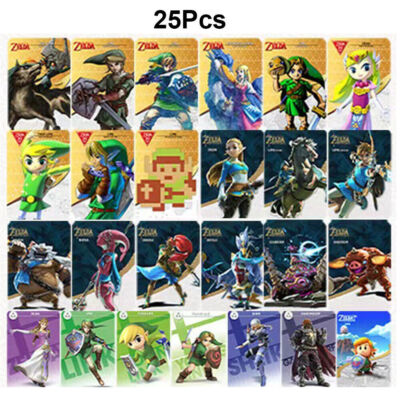 25 pcs/set Zelda Breath of The Wild Amiibo NFC Game Cards For Nintendo Switch