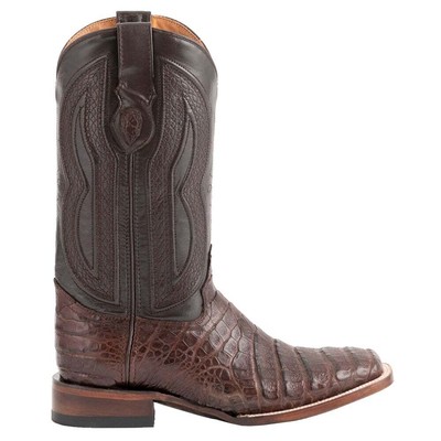 

Ferrini Italia Belly Caiman Шоколадный Ковбойский Ковбойский Квадратный Носок Мужские Коричневые Повседневные Ботинки, Коричневый, Ferrini Italia Belly Caiman Chocolate Square Toe Cowboy