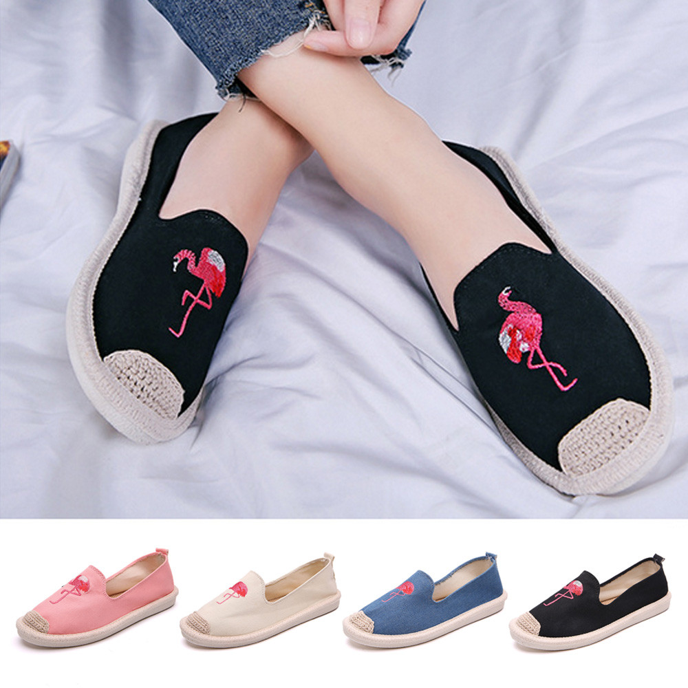 flamingo canvas shoes