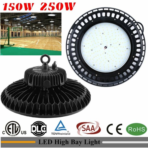 1X 2X 150/250W UFO LED High Bay Light Industrial Warehouse Fixture IP54 White EK