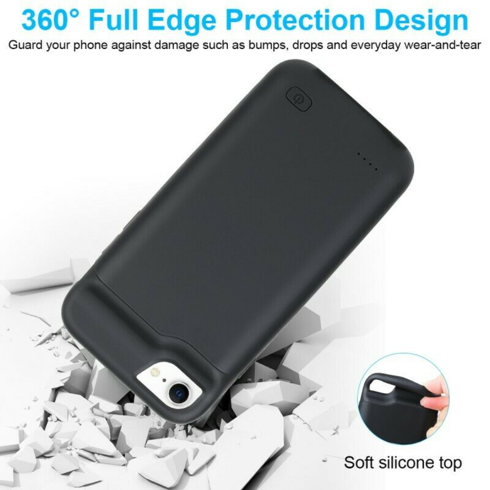 For iPhone 8 7 6 Plus SE External Battery Charger Case Power Bank Charging Cover