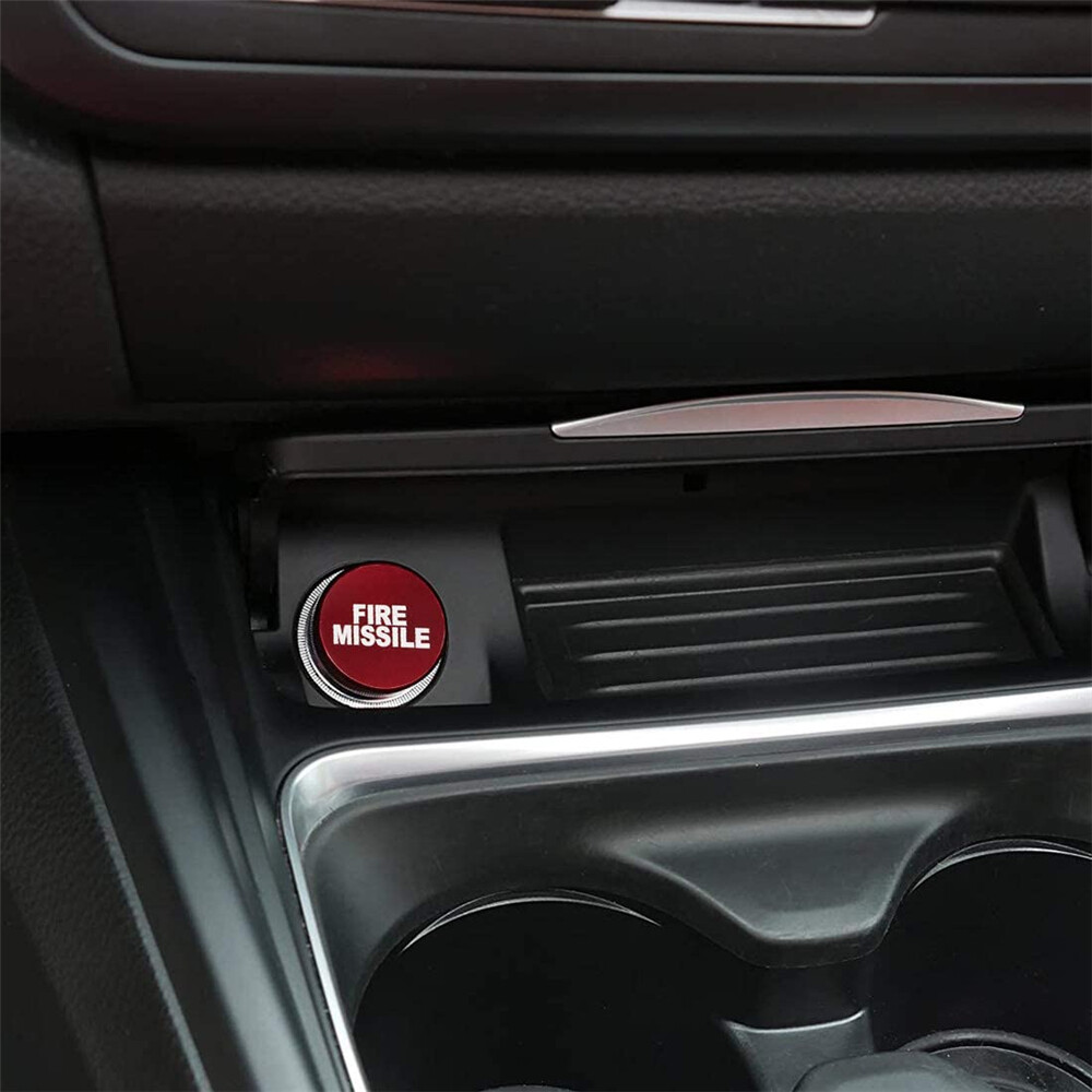 2pcs Universal Fire Missile Eject Button Car Cigarette Lighter Cover Accessories