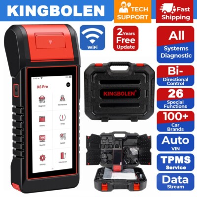 KINGBOLEN K6 PRO Elite Car Diagnostic Tool ECU Coding TPMS Programming Scanner