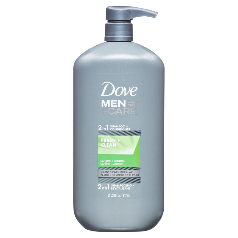 Dove Men+Care 2 in 1 Fresh & Clean Shampoo and Conditioner 31 Fl Oz