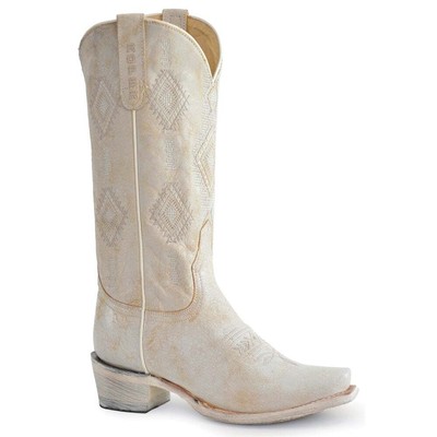 Женские белые классические сапоги Roper White Aztec Square Toe 09-021-7619-8510