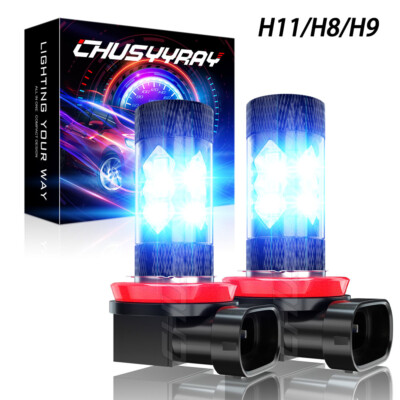 Ice Blue For Acura TL 2007 2008-2014 8000K H11 H8 Fog Driving Light Bulbs 2PCS