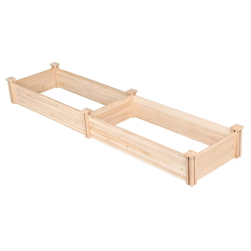 Raised Garden Bed Planter Box Wooden Vegetable Garden Bed 8x2Ft Outdoor
