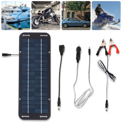 60W Solar Panel 12 Volt Trickle Battery Charger For Caravan Car Van Boat Kit