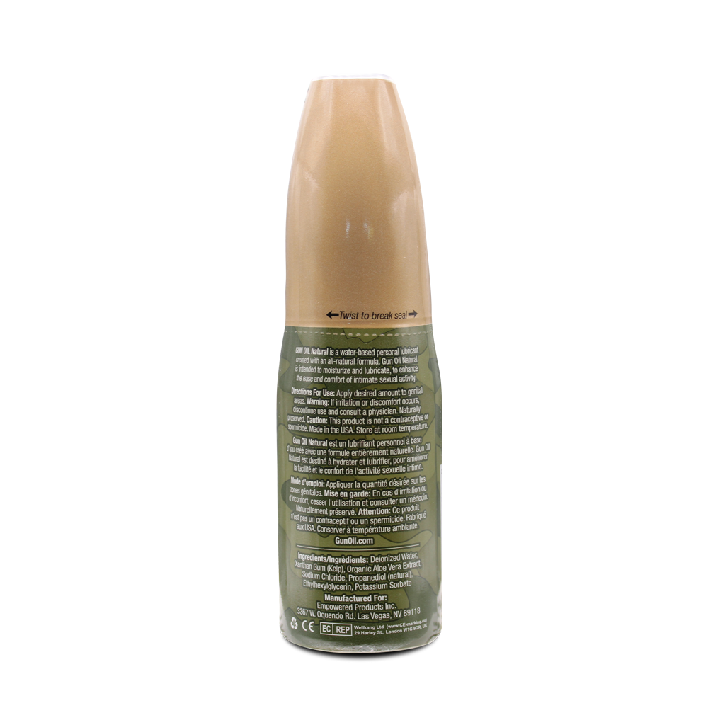 GUN OIL NATURAL Water Based Organic Personal Lubricant Long Lasting Sex Lube