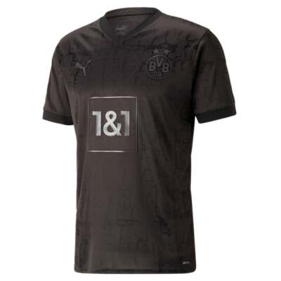 

Мужская футбольная майка Puma Bvb Special Edition с V-образным вырезом и коротким рукавом, черная 77133402, Черный, Puma Bvb Special Edition V Neck Short Sleeve Soccer Jersey