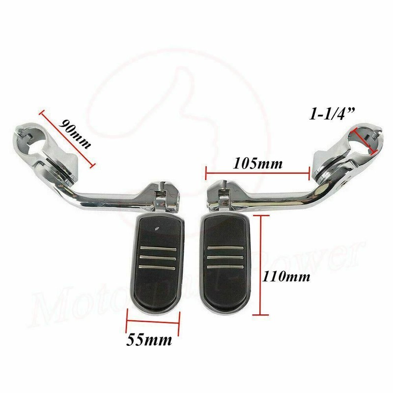 Motorcycle Highway Foot Pegs Pedal Footrest / Mount For Harley Softail Dyna