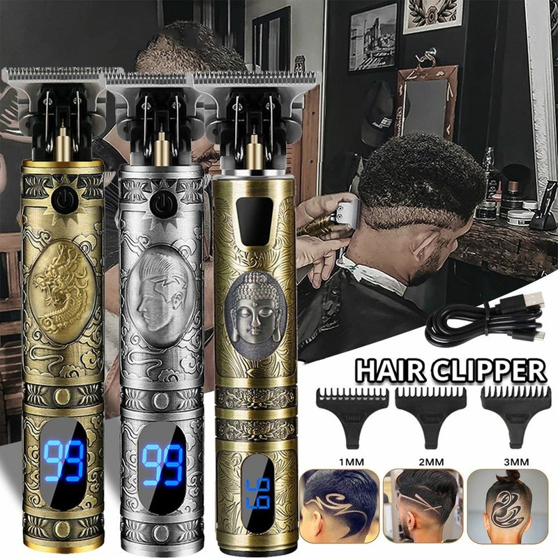 Tondeuse à cheveux électrique LCD Tondeuse à barbe Machine à couper les cheveux