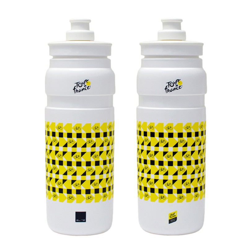 ELITE Fly Tour de France Water Bottle Iconic White , 750ml