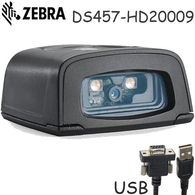 Zebra DS457-HD20009 USB/RS232 Fixed Mount High-Density Barcode Scanner W / Cable